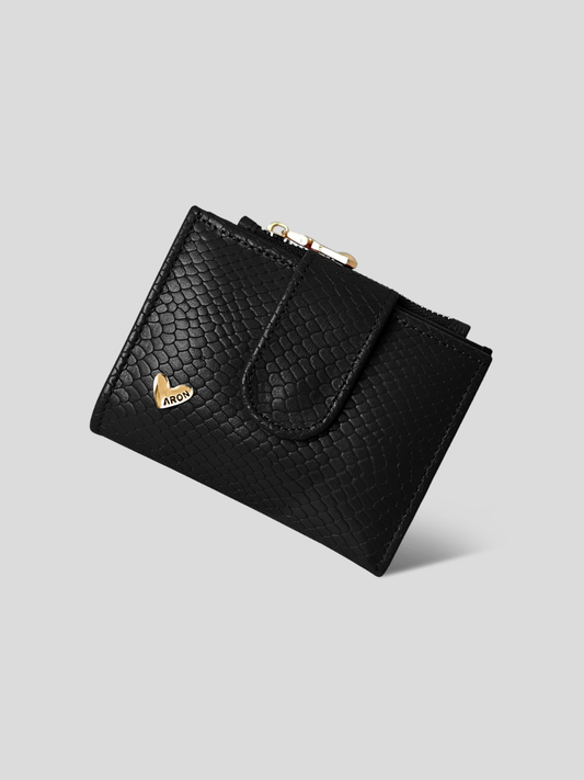 BILLETERA ALANA/BROCHE - BLACK