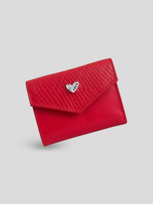 MINI BILLETERA DE CUERO ZOÉ - RED