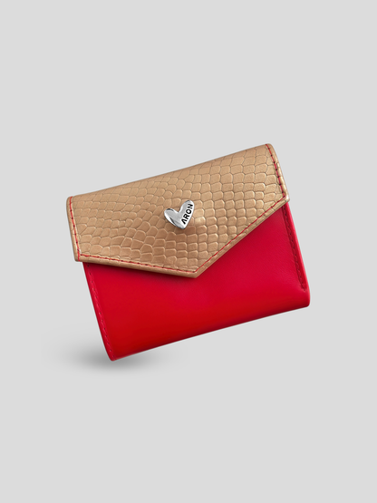 MINI BILLETERA DE CUERO ZOÉ - RED GOLD