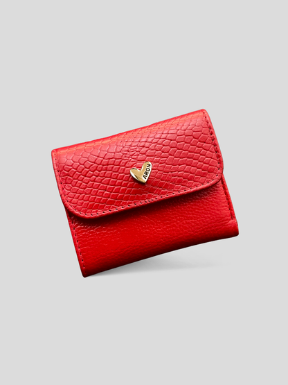 MINI BILLETERA DE CUERO DARLYN - PREMIUM RED