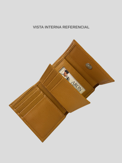 MINI BILLETERA DE CUERO BRIANA - CAMEL
