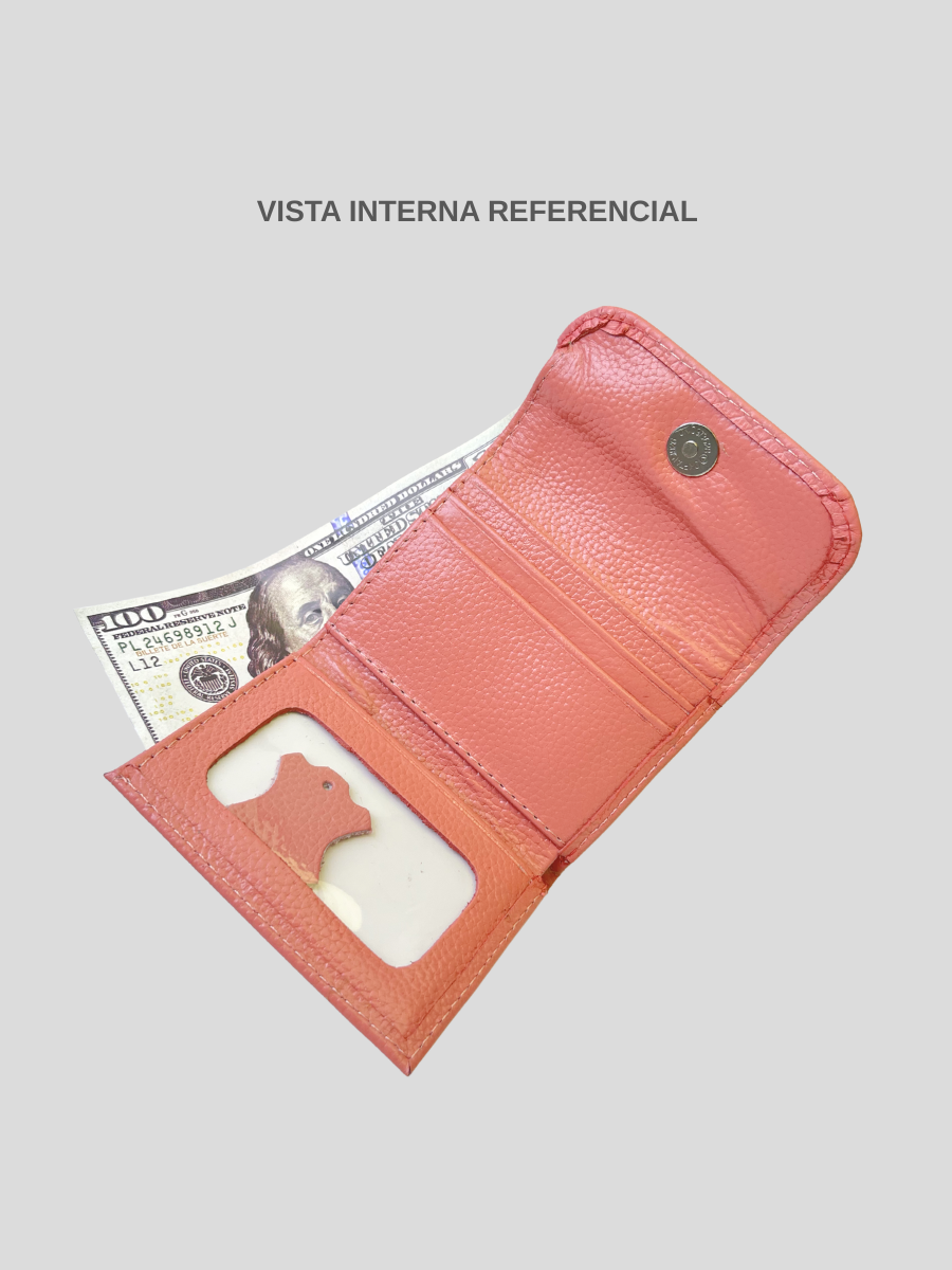 MINI BILLETERA DE CUERO DARLYN - PREMIUM PINK