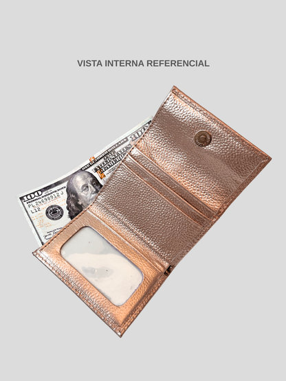 MINI BILLETERA DE CUERO DARLYN - PREMIUM ROSE GOLD