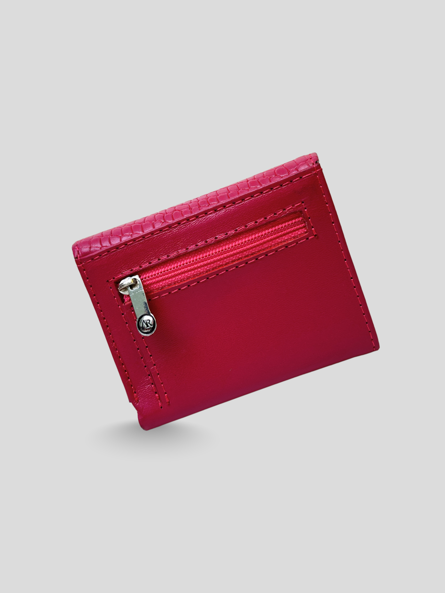 MINI BILLETERA DE CUERO ZOÉ - MAGENTA
