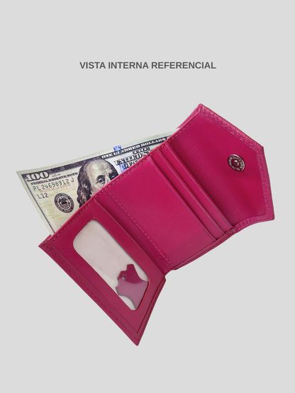 MINI BILLETERA DE CUERO ZOÉ - MAGENTA