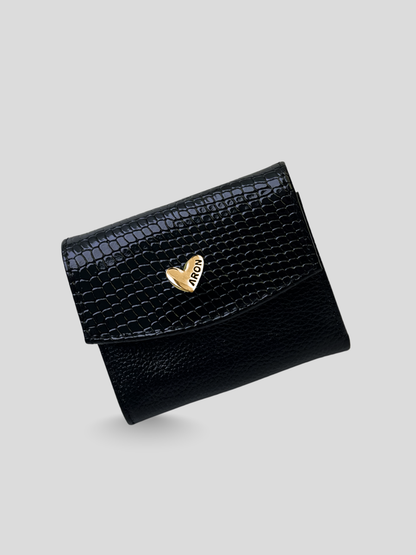 MINI BILLETERA DE CUERO DARLYN - PREMIUM BLACK