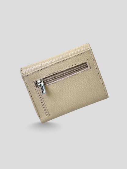 MINI BILLETERA DE CUERO DARLYN - PREMIUM BEIGE