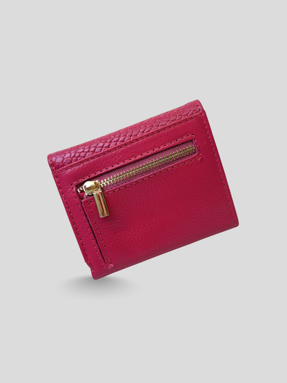 MINI BILLETERA DE CUERO DARLYN - PREMIUM MAGENTA