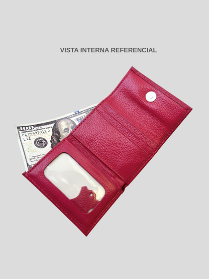 MINI BILLETERA DE CUERO DARLYN - PREMIUM MAGENTA