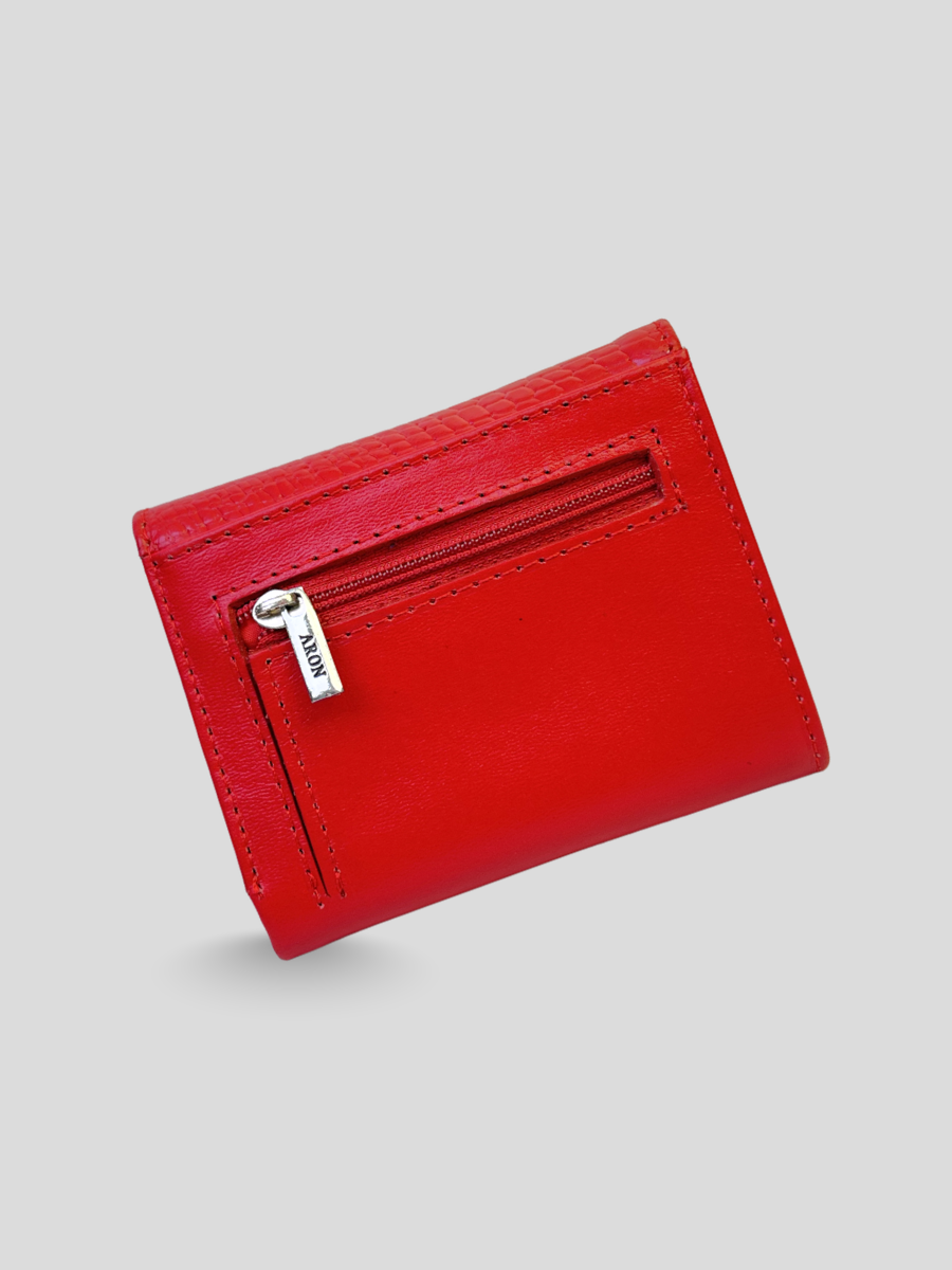 MINI BILLETERA DE CUERO ZOÉ - RED GOLD