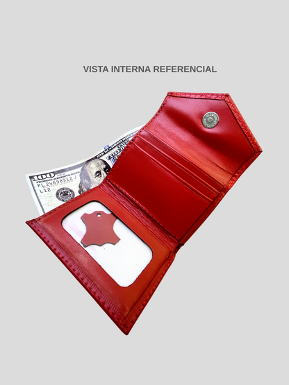 MINI BILLETERA DE CUERO ZOÉ - RED GOLD