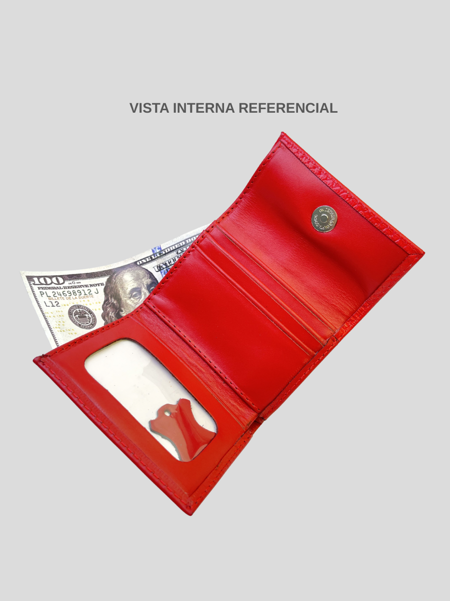 MINI BILLETERA DE CUERO ZOÉ - RED