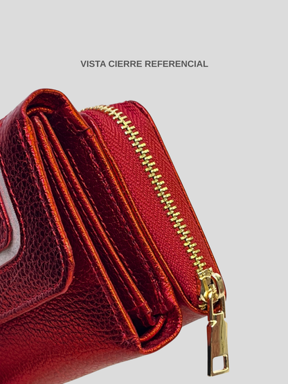 BILLETERA DE CUERO ATENEA - RED