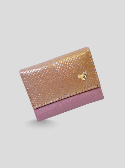 BILLETERA DE CUERO CHIARA - ROSE GOLD