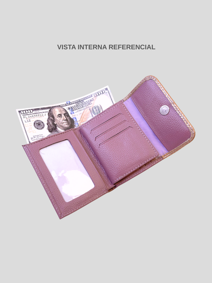 BILLETERA DE CUERO CHIARA - ROSE GOLD