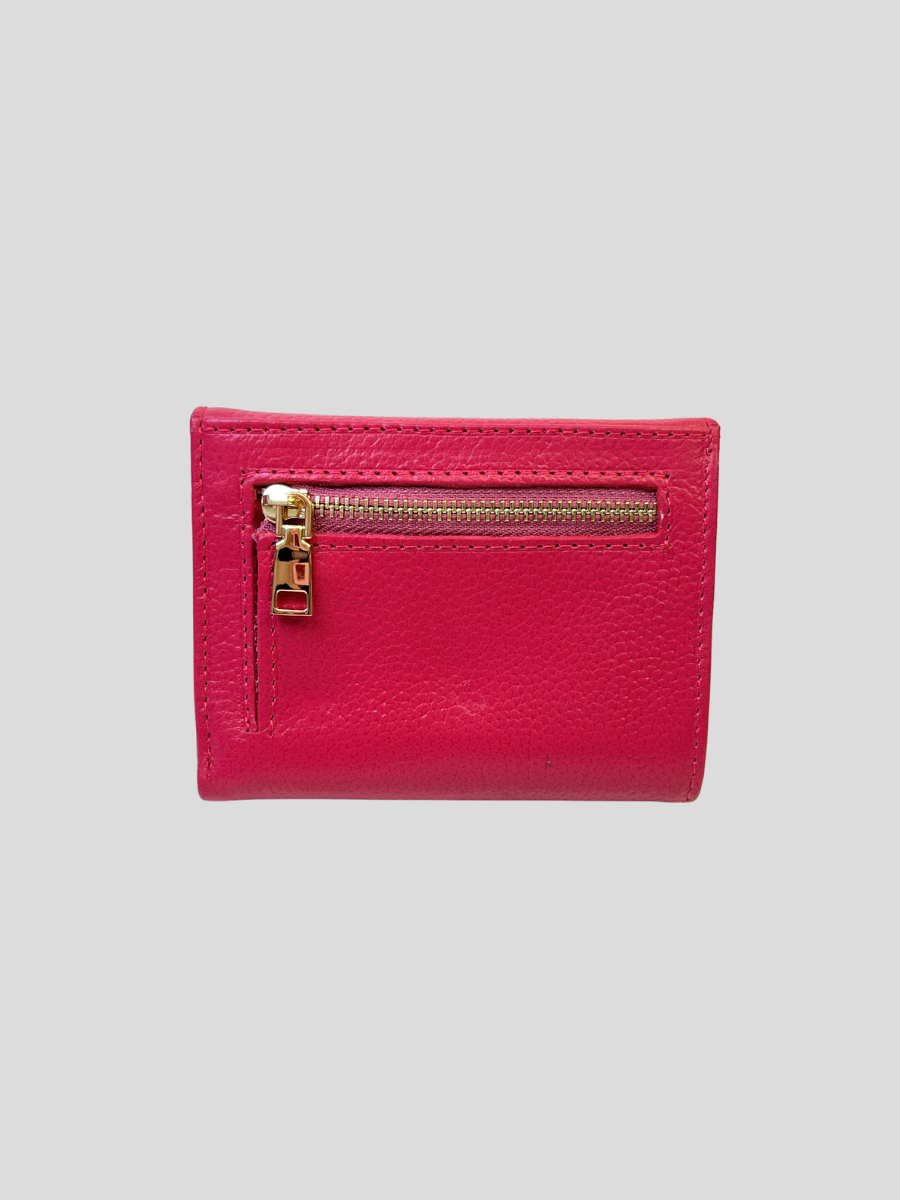 BILLETERA DE CUERO CHIARA - MAGENTA