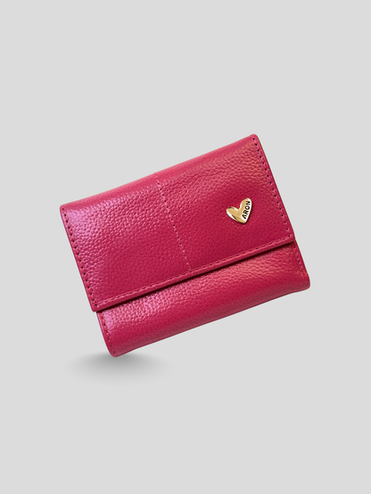 BILLETERA DE CUERO CHIARA - MAGENTA