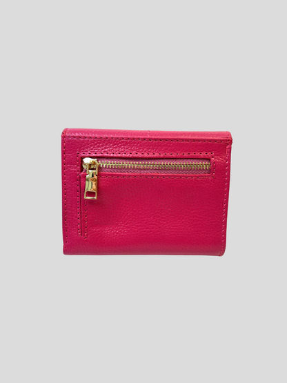 BILLETERA DE CUERO CHIARA - MAGENTA