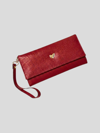 PORTA CELULAR DE CUERO EMILIA - DARK RED
