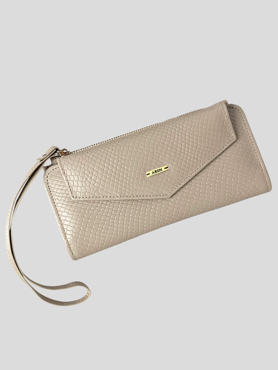 MAXI SOBRE DE CUERO VICTORIA - BEIGE