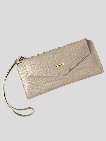MAXI SOBRE DE CUERO VICTORIA - BEIGE