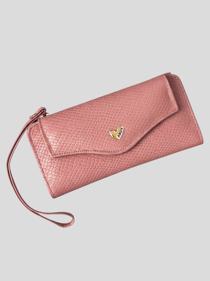 MAXI SOBRE DE CUERO VICTORIA - PINK