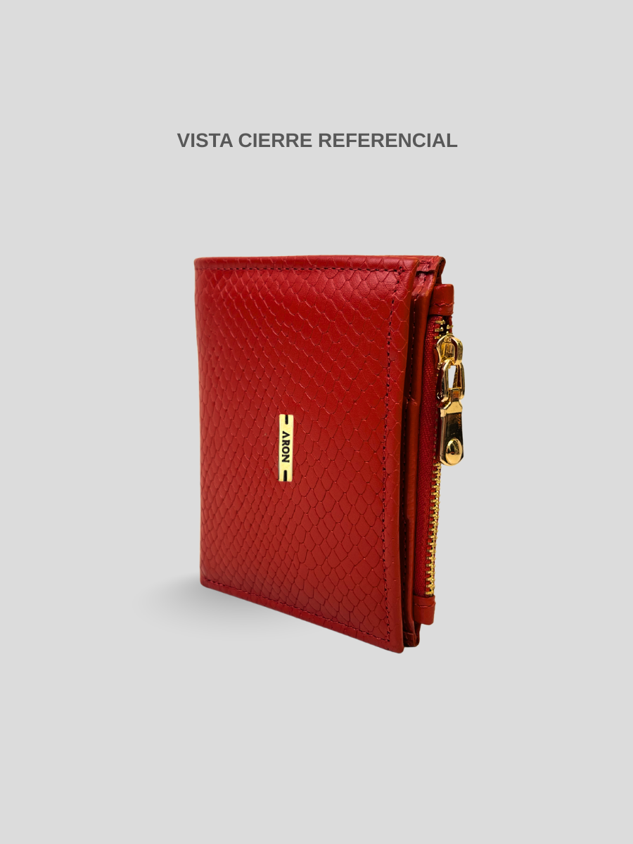 BILLETERA DE CUERO ALANA - RED