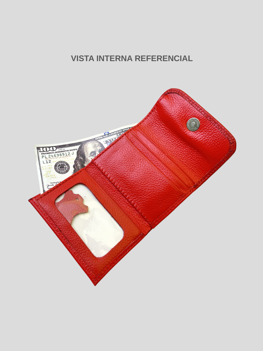 MINI BILLETERA DE CUERO DARLYN - PREMIUM RED