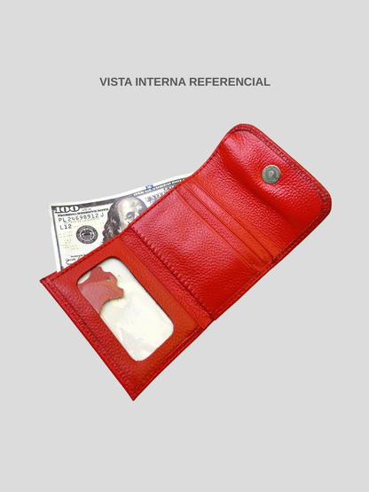 MINI BILLETERA DE CUERO DARLYN - PREMIUM RED