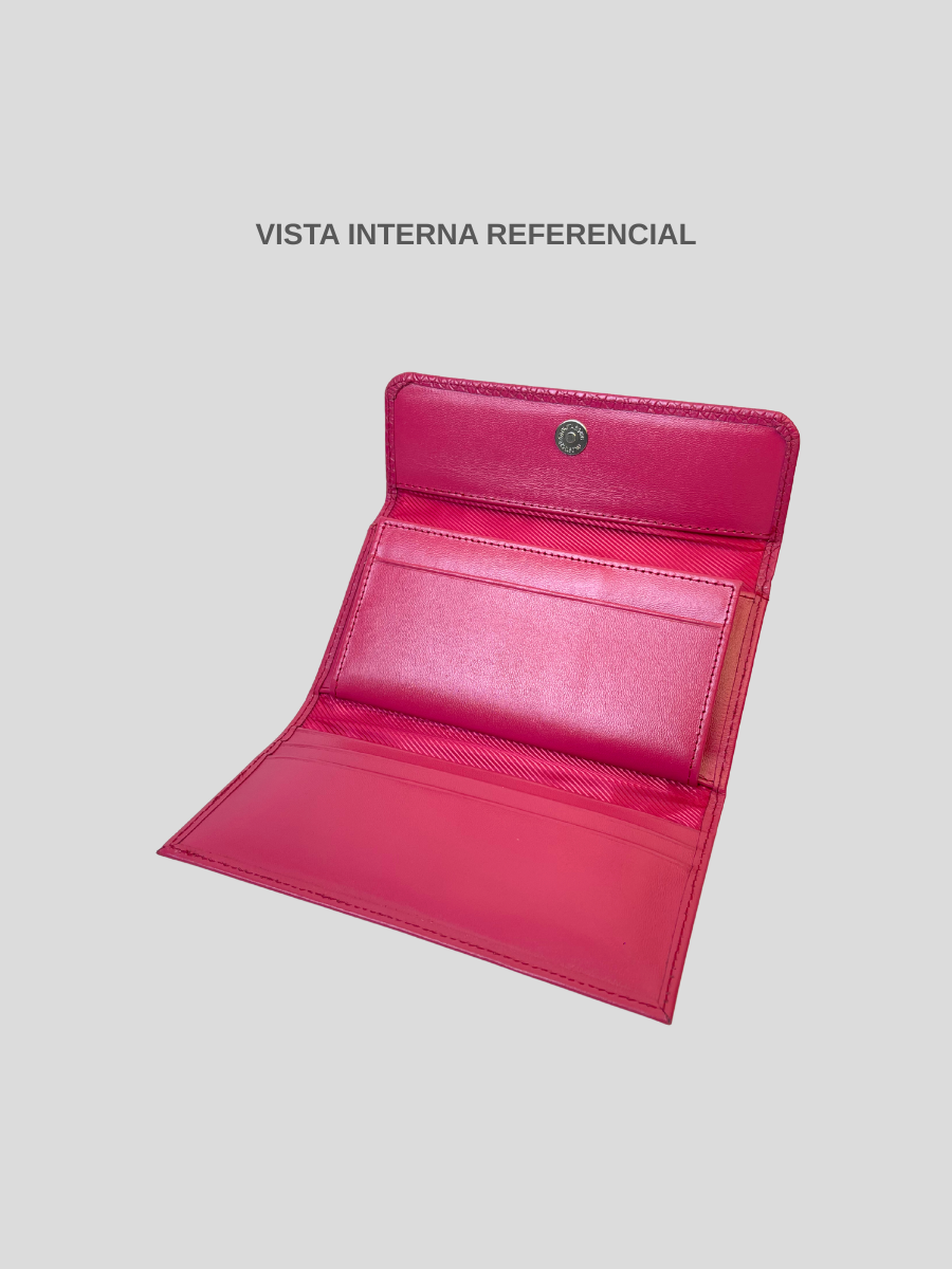 SOBRE DE CUERO AMANDA - MAGENTA