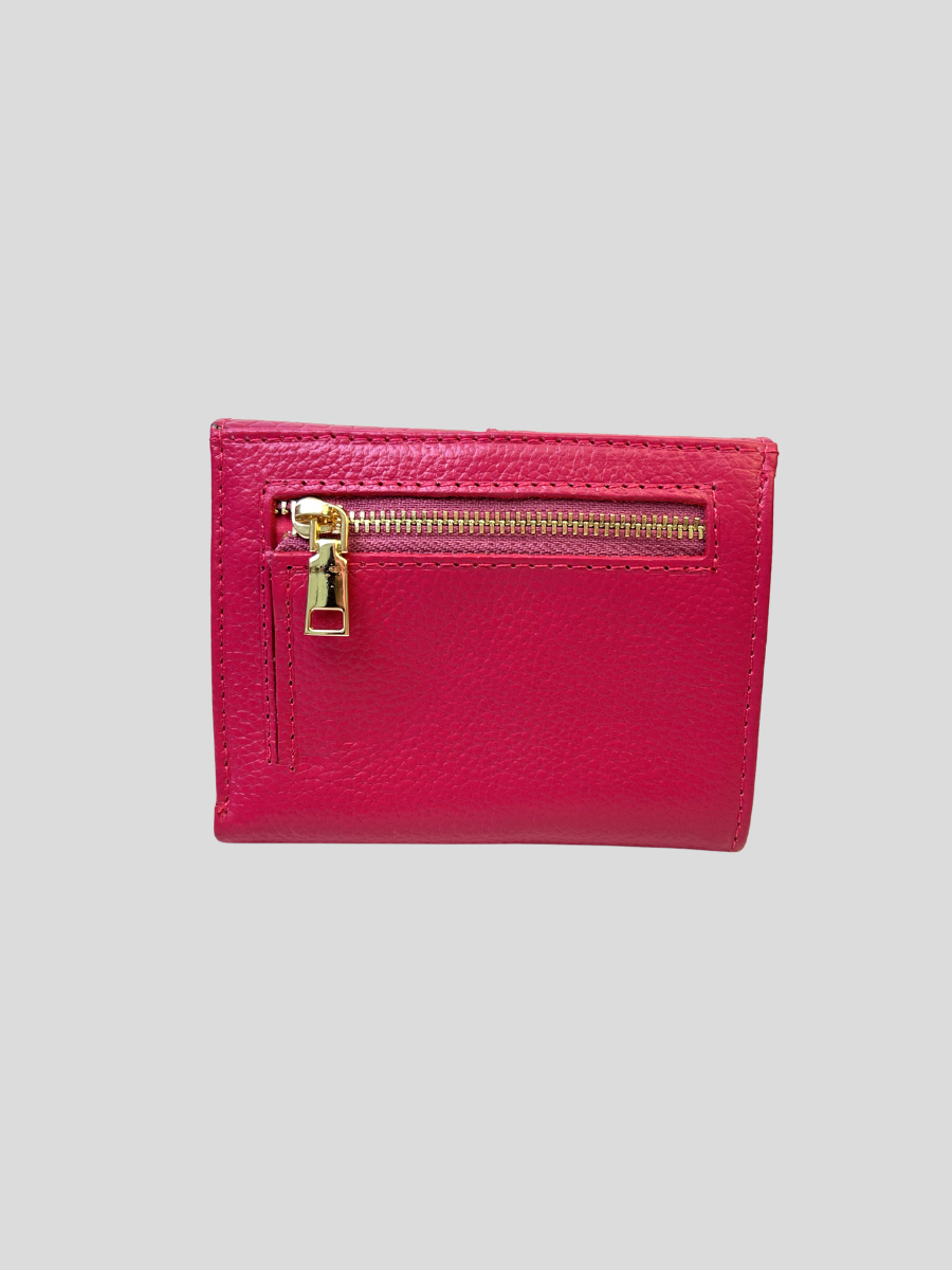 BILLETERA DE CUERO CHIARA - MAGENTA