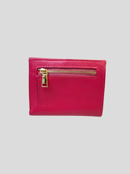 BILLETERA DE CUERO CHIARA - MAGENTA
