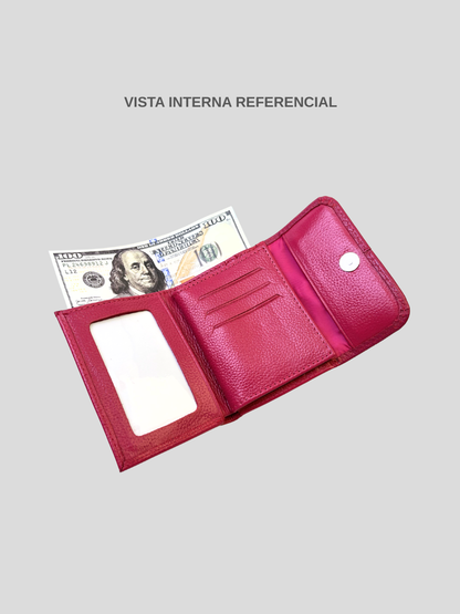 BILLETERA DE CUERO CHIARA - MAGENTA