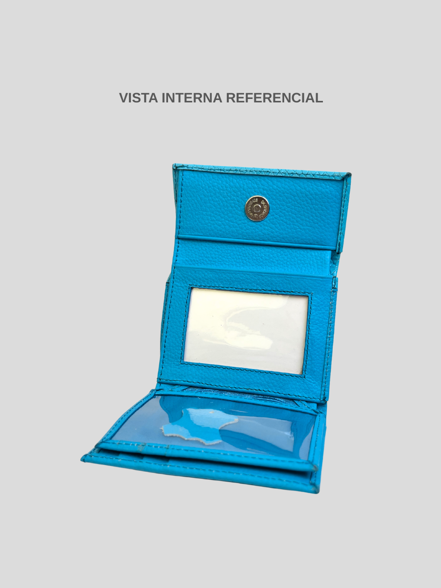 MINI BILLETERA DE CUERO BRIANA - BLUE SKY