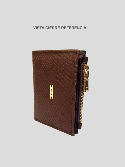 BILLETERA DE CUERO ALANA - BROWN