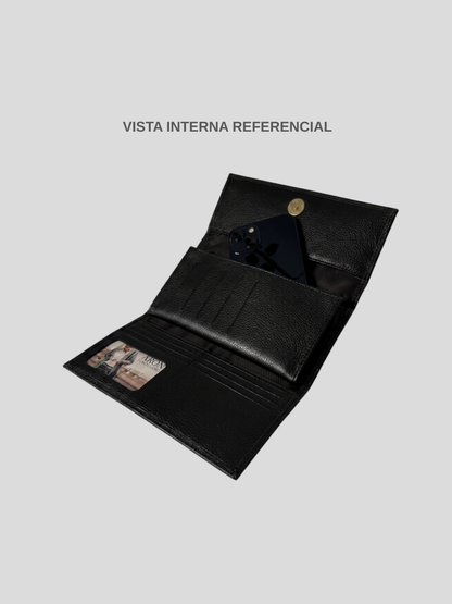 PORTA CELULAR DE CUERO EMILIA - BLACK