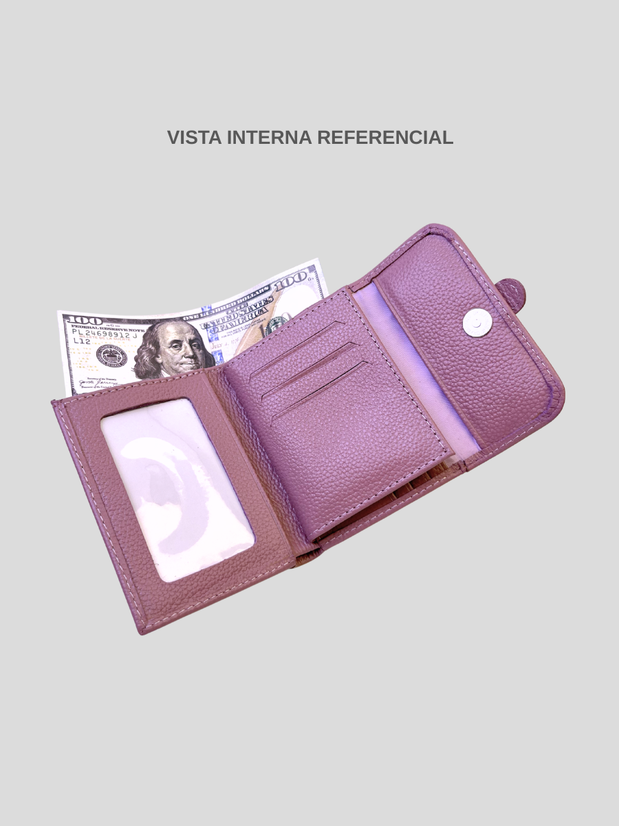 BILLETERA DE CUERO CHIARA - PURPLE