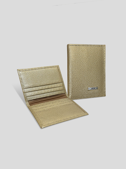 TARJETERO DE CUERO RES PREMIUM - GOLD